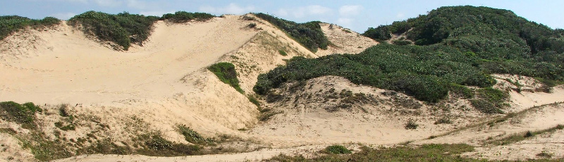 Dunas para a prática de Sandboard na Praia Grande